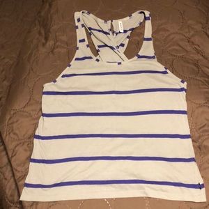 RVCA women’s cross-back, grey and purple, tank top